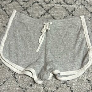 Aeropostale Soft Grey and White Varstity Sweat Shorts